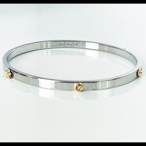 Genuine Coach silver and gold bangle